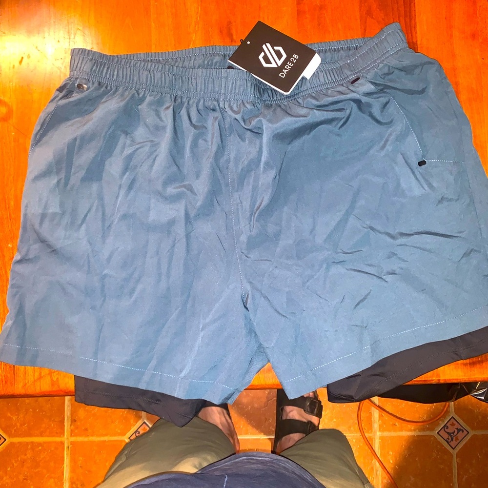 Athletic Shorts with liner Black Dare 2b light weight dry wick